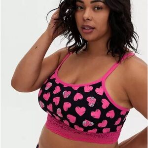 Torrid Lightly Lined Seamless Lace Band Bralette